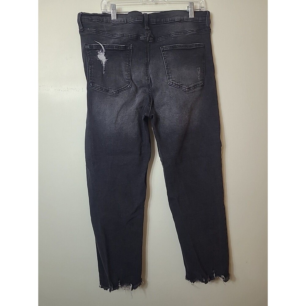 Celebrity Pink Women's Distressed Black Jeans 19/34 Raw Hem - Picture 2 of 12